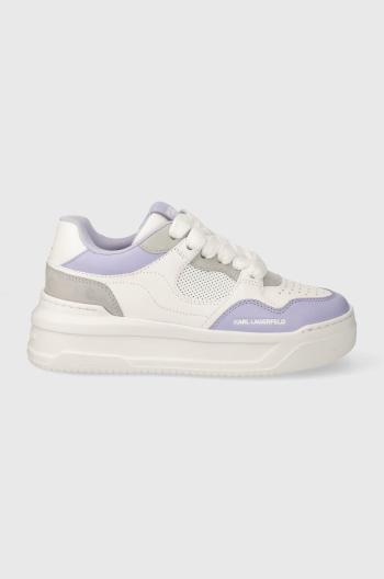 Kožené sneakers boty Karl Lagerfeld KREW MAX KL bílá barva, KL63323