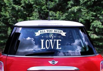Dekoráció - Öntapadó matrica "All you need is love"