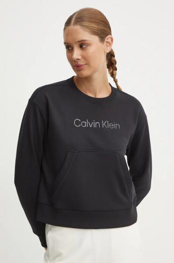 Tréninková mikina Calvin Klein Performance černá barva, s aplikací, 00GWF4W301