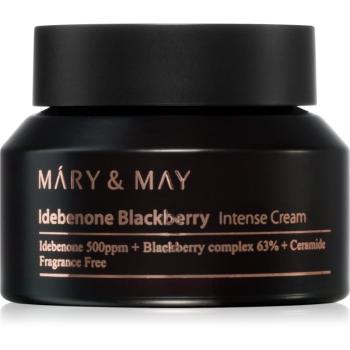 MARY & MAY Idebenone + Blackberry Complex Intensive Total Care Cream rozjasňující hydratační krém s protivráskovým účinkem 70 g