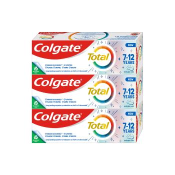 Colgate Total Junior 7-12 let dětská zubní pasta 3×50 ml