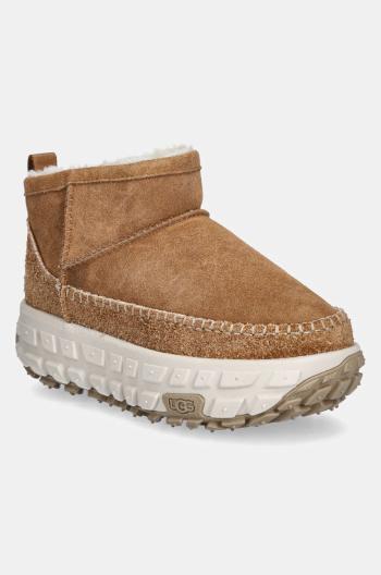 Semišové sněhule UGG Venture Daze Ultra Mini hnědá barva, 1164730-CHE