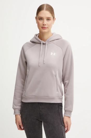 Mikina Under Armour Armour Fleece Pro dámská, fialová barva, s kapucí, hladká, 1386504