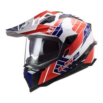 Enduro helma LS2 MX701 Explorer Atlantis  Glossy Red White Blue  XL (61-62)