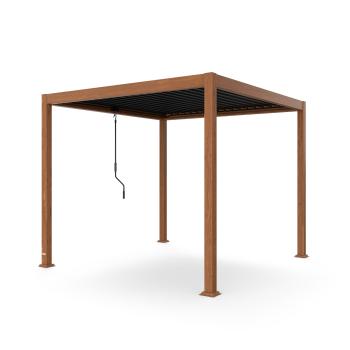 Blumfeldt LuminaHaven Pergola 3x3 z pozinkované oceli Barva dřeva