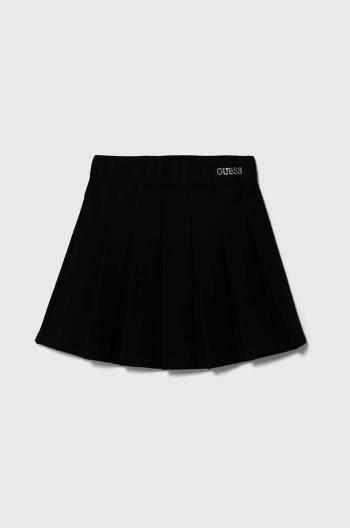 Dětská sukně Guess černá barva, mini, áčková, J4YD02 KAUH0