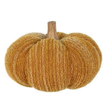 Oranžová látková dekorace dýně Pumpkin XL - Ø 20*14 cm  65449