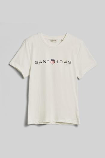 TRIČKO GANT REG PRINTED GRAPHIC T-SHIRT EGGSHELL