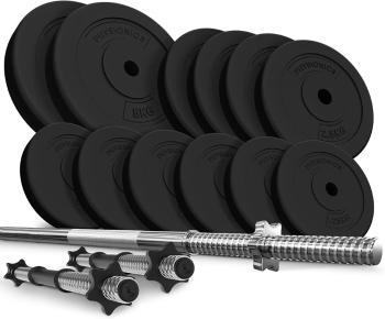 Physionics 91843 PHYSIONIC Vzpěračský set se závažím, hvězdicové zámky, 38 kg