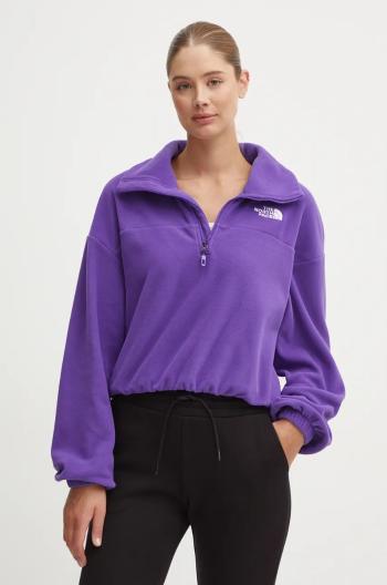 Fleecová mikina The North Face 100 Glacier Half Zip Fleece fialová barva, NF0A89J9NL41