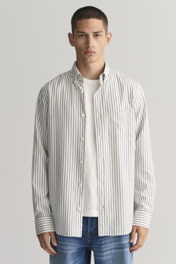 KOŠILE GANT REG ARCHIVE OXFORD STRIPE SHIRT EGGSHELL