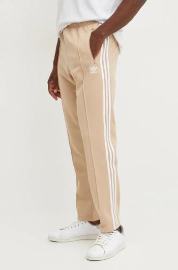 Tepláky adidas Originals Adicolor Classics Beckenbauer Pant béžová barva, jednoduché, IZ1857