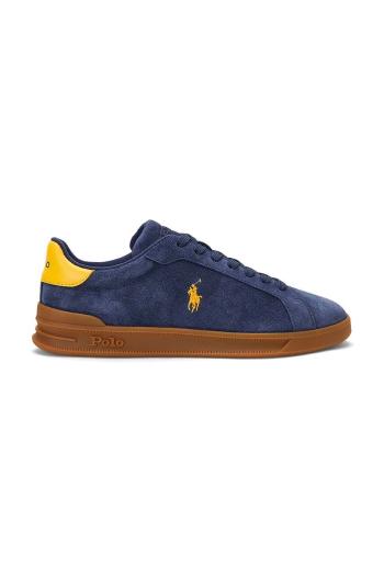 Semišové sneakers boty Polo Ralph Lauren Heritage Court II tmavomodrá barva, 809940313001