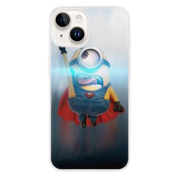 Odolné silikonové pouzdro iSaprio - Mimons Superman 02 - iPhone 15 Plus