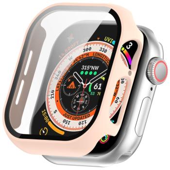 PC FULL COVER Plastový kryt so sklom pre Apple Watch 10 42mm ružový