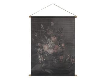 Nástěnná vintage mapa s květy Floral print III - 76*97cm 22024900 (22249-00)