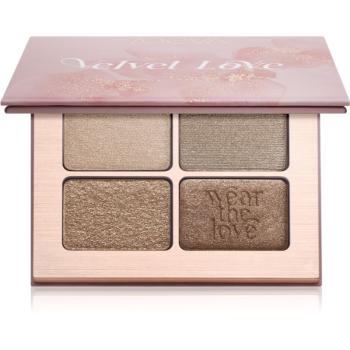 ZOEVA Velvet Love Eyeshadow Quad paletka očních stínů odstín Velvet Love Eyeshadow Quad Palette 4x1,5 g