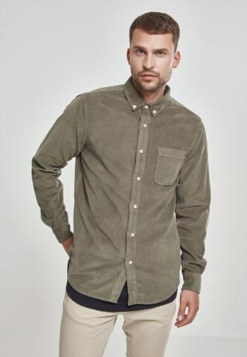 Urban Classics Corduroy Shirt olive - 5XL