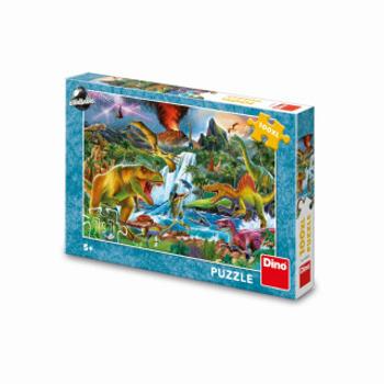 Puzzle 100XL Boj dinosaurů