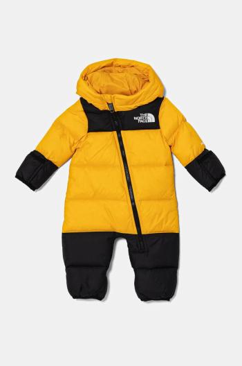 Dětská péřová kombinéza The North Face BABY 1996 RETRO NUPTSE ONE PIECE žlutá barva, NF0A7WPF56P1