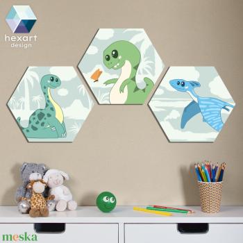 3 db-os dinós babaszoba dekoráció - választható dinókkal