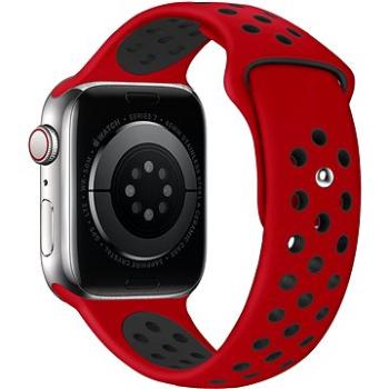 Eternico Sporty pro Apple Watch 42mm / 44mm / 45mm / Ultra 49mm Pure Black and Red (AET-AWSP-BlRe-42)