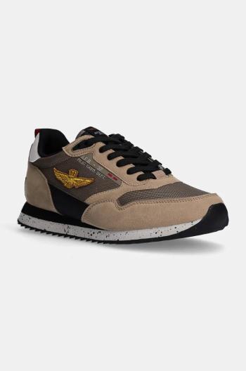 Sneakers boty Aeronautica Militare béžová barva, SC288CT3379