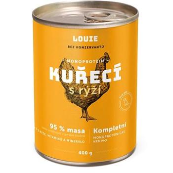 Louie Kompletní krmivo - kuřecí (95 %) s rýží (5 %) 400 g (8595174345504)