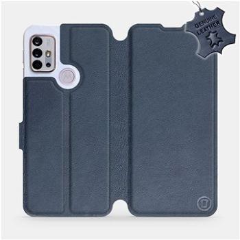 Kožené flip pouzdro na mobil Motorola Moto G10 - Modré -  Blue Leather (5903516683871)