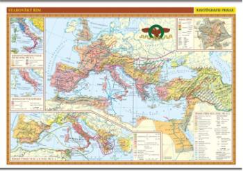 Starověký Řím - školní nástěnná mapa/136 x 96 cm