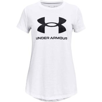 Under Armour LIVE SPORTSTYLE GRAPHIC SS Dívčí triko, bílá, velikost