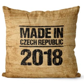 Polštář Made In + rok (Velikost: 55 x 55 cm, rok: 2018)