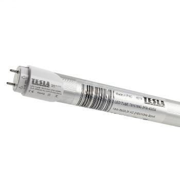 LED izzó Tesla - LED fénycső, SMD technológia, T8, G13, 1200 mm, 18 W, 230 V, 2880 lm, 5000K, tejfehér