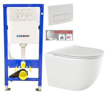 GEBERIT DuofixBasic s bílým tlačítkem DELTA51 + WC INVENA TINOS  + SEDÁTKO 458.103.00.1 51BI NO1