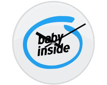 Hodiny skleněné Baby Inside