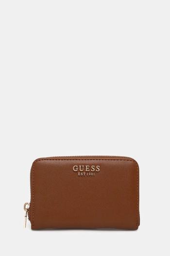 Peněženka Guess LAUREL hnědá barva, SWVC85 00140