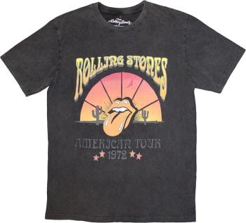 The Rolling Stones Tričko Desert '72 Stone Wash Unisex Charcoal Grey XL