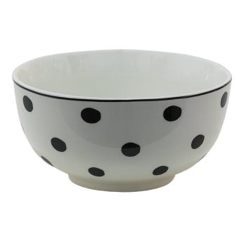 Porcelánová miska s černými puntíky Black Dot - Ø14*7 cm BDBO