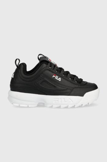 Dětské sneakers boty Fila černá barva