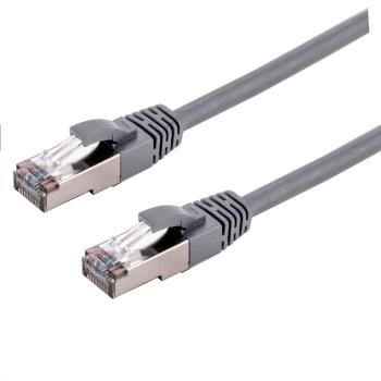 Kabel C-TECH CB-PP6A-15 patchcord Cat6a, S/FTP, šedý, 15m