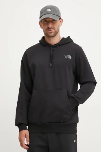 Mikina The North Face Hood Logo pánská, černá barva, s kapucí, hladká, NF0A89EJJK31