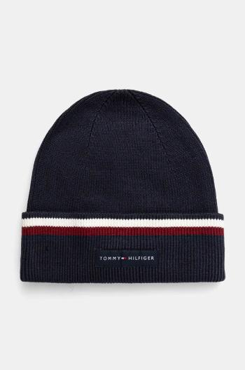 Bavlněná čepice Tommy Hilfiger tmavomodrá barva, AM0AM12983