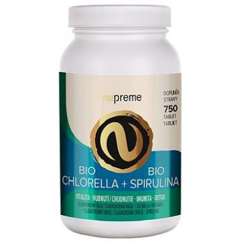 Nupreme BIO Chlorella + Spirulina 750tbl. (8594176063447)