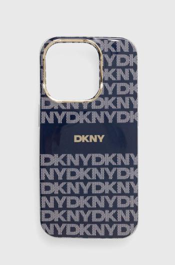 Obal na telefon Dkny iPhone 15 Pro 6.1 tmavomodrá barva, DKHMP15LHRHSEB