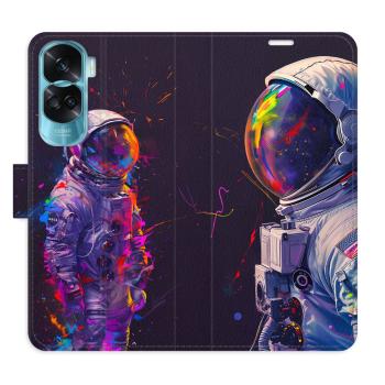 Flipové pouzdro iSaprio - Neon Astronaut 02 - Honor 90 Lite 5G