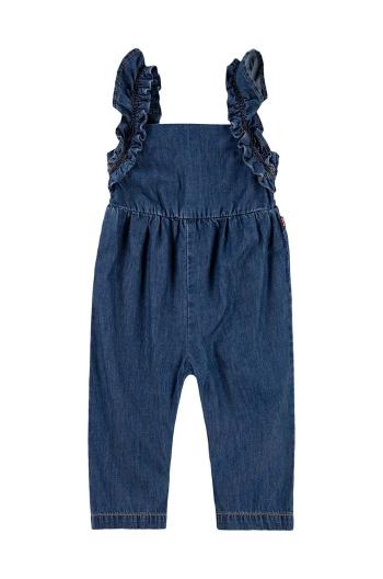 Kojenecký overal Levi's RUFFLE STRAP JUMPSUIT zelená barva, 1EK963