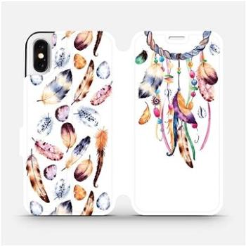 Flipové pouzdro na mobil Apple iPhone X - M003S Lapač a barevná pírka (5903226023059)