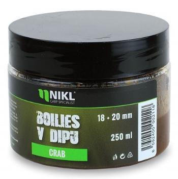 Nikl boilies v dipu 250 g 18/20 mm - crab