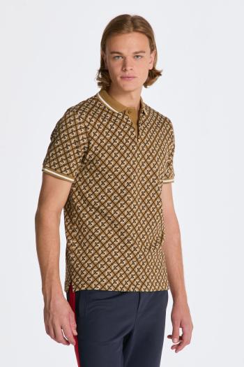 POLOKOŠILE GANT JACQUARD SS POLO MUSTARD BEIGE