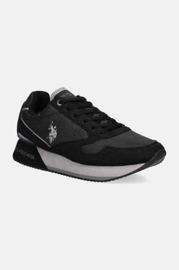 Sneakers boty U.S. Polo Assn. NOBIL černá barva, NOBIL003M/DHY7